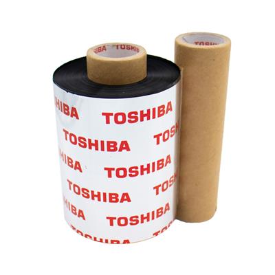 Toshiba TEC AW6F Ruban cire - 90 mm x 400 m - pour imprimantes B-SA4 - BA4xx - Flat Head - Noir - -  Flat Head - Noir