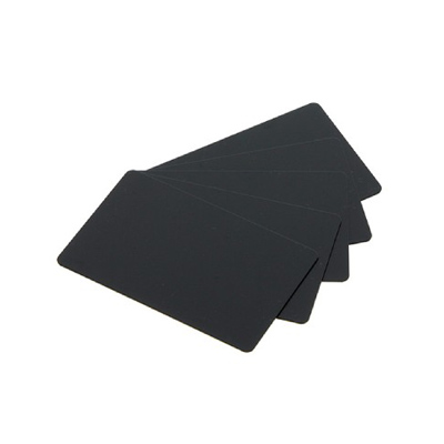 Evolis - PVC-Karten mit Beschreibung und Preisen - 85 x 54 x 0,76 mm - Mattschwarz - MOQ 5 Packungen  zu 100 - 500 Karten