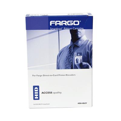 Fargo - Ruban pour imprimante à cartes DTC1000 - YMCKO - résine noire + overlay - Pour 1000 impressi ons