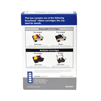 Fargo - Ribbon for DTC1000 card printer - YMCKO - black resin + overlay - For 1000 prints 