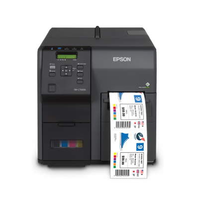 Epson C7500G Imprimante jet d'encre pour étiquettes couleur - 600 x 1200 dpi - Cutter - Display -  P recision Core Micro TFP en ligne - Noir