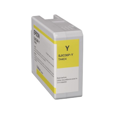 Epson Yellow ink cartridge - Capacity 80 ml - For ColorWorks C6000-C6500 