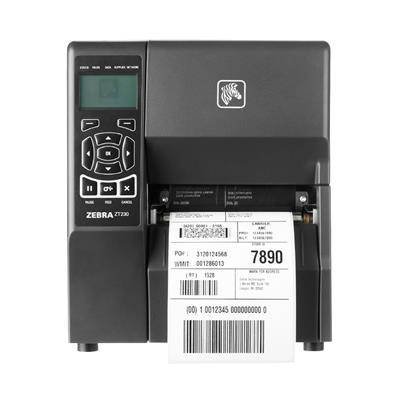 Zebra ZT230 industriële etikettenprinter - 300 dpi - Zwart - Display - USB - Ethernet - Thermisch en thermo transfert