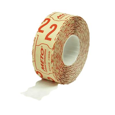 METO Labels - 22 x 12 mm - rounded edges - white paper - permanent adhesive G2 - 1500 labels/roll -  42 rolls/box