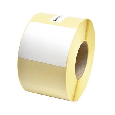 EtiRoll Tyre- Etiketten 100 x 80 mm - wit gecoat papier voor TT -  lijm voor banden en rubber -  Rol 76/200 mm - 1.500 etiketten/rol