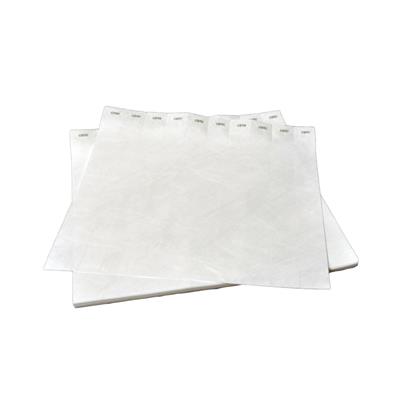 EtiIName - Tyvek wristband white - 25 x 255 mm - adhesive closure - Per box of 50 sheets /500 wristb ands