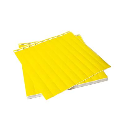 EtiName - Bracelet tyvek jaune - 25 x 255 mm - fermeture adhésive - Par boite de  50 feuilles /500 b racelets