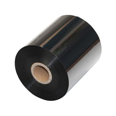 EtiRibb zwarte heat transfer hars tape voor textiel etiketten - Heat Seal Label - 90 mm X 300 m 