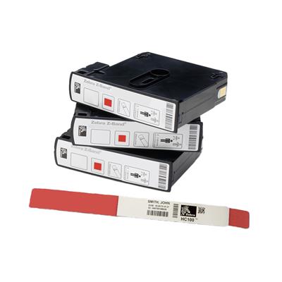 Zebra Z-Band adult red - 25x279mm - Permanent adhesive - Thermal directPP - Kit of 6 cartridges x 20 0 labels