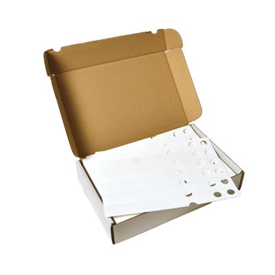 EtiPage - Weiße Polyester-Etiketten mit Schlaufe - 35 x 297 mm - nicht selbstklebend - Format A46 Et iketten pro Blatt - Karton mit 250 Blatt.