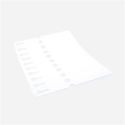 EtiPage - Polyester-Schlaufenetikett weiß - 25,4 x 210 mm - Nicht klebend -A4-10 Etiketten pro Blatt  - 250 Blatt pro Karton