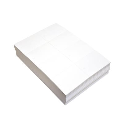 EtiPage - Tag polyster blanc non adhésif - 105 x 74 mm - Format A4 - 1 trou par tag8 etiquettes par  feuille - boite de 250 feuilles
