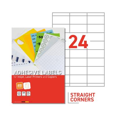 EtiPage 500 - Etiketten 70 x 33,9 mm - Gerade Ecken - Weißes mattes Papier - Permanent klebend - 2 4 Etiketten / A4 - Schachtel mit 500 A4 - 12000 Et