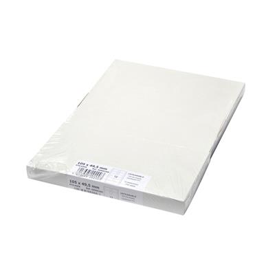EtiPage - Cardbord tags - 105mm x 49,5mm - nicht klebender mattweißer Karton - 12 Tags pro A4 - 100  Blatt pro Karton