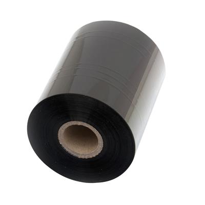 EtiRibb - Zwarte wax tape AWR 470 - 110mm x 450 m - Buiten - 25 mm doorn - Platte kop - Zwart - Buit en