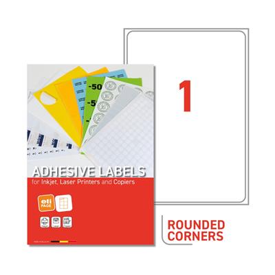EtiPage 100 - Labels 200 x 289.1 mm - AC. - Matte white paper - Permanent adhesive -1 label/A4 - B ox of 100 A4 - 100 labels/box