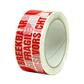 EtiTape PVC Standaard bedrukte tape - Fragile Breekbaar Vorsicht - Wit + rood 50 mm x 66 m x 37 µm - per doos van 36 rollen