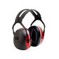 3M Peltor X3A Noise Cancelling Headphones - SNR 33dB - Black/Red -  