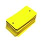 Etilux gele PVC-etiketten 100 x 55 x 0,2 mm - afgeronde hoeken -2 bevestigingsgaten van 6 mm - 1000  etiketten per doos