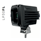 Light Pub - LP30FL - LED gobo spot met x0.3 optiek - 3.600 lm - voor vorkheftruck - DC 10-80 Volt -  1 kg - IP67 - Zwart