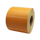 Oranje fluwelen papieren etiket - 148 x 85 mm - permanente lijm - Ø76/200 mm - 2000 etiketten/rol 