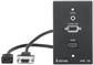 Extron WPB 109 - Single gang wall plate for HDMI VGA and stereo audio - HDMI Female/HDMI Female - On  25cm mini cable - Black