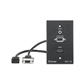 Extron WPB 109 - Einseitige Wandplatte für HDMI, VGA und Stereo-Audio - HDMI-Buchse/HDMI-Buchse - mi t 25 cm langem Minikabel - Schwarz