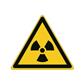 Brady - Polyester Piktogramm W003 - Gefahr durch radioaktive Stoffe -50 x 43 mm - permanent haftend  - Gelb/schwarzes Dreieck - 7 pro Blatt